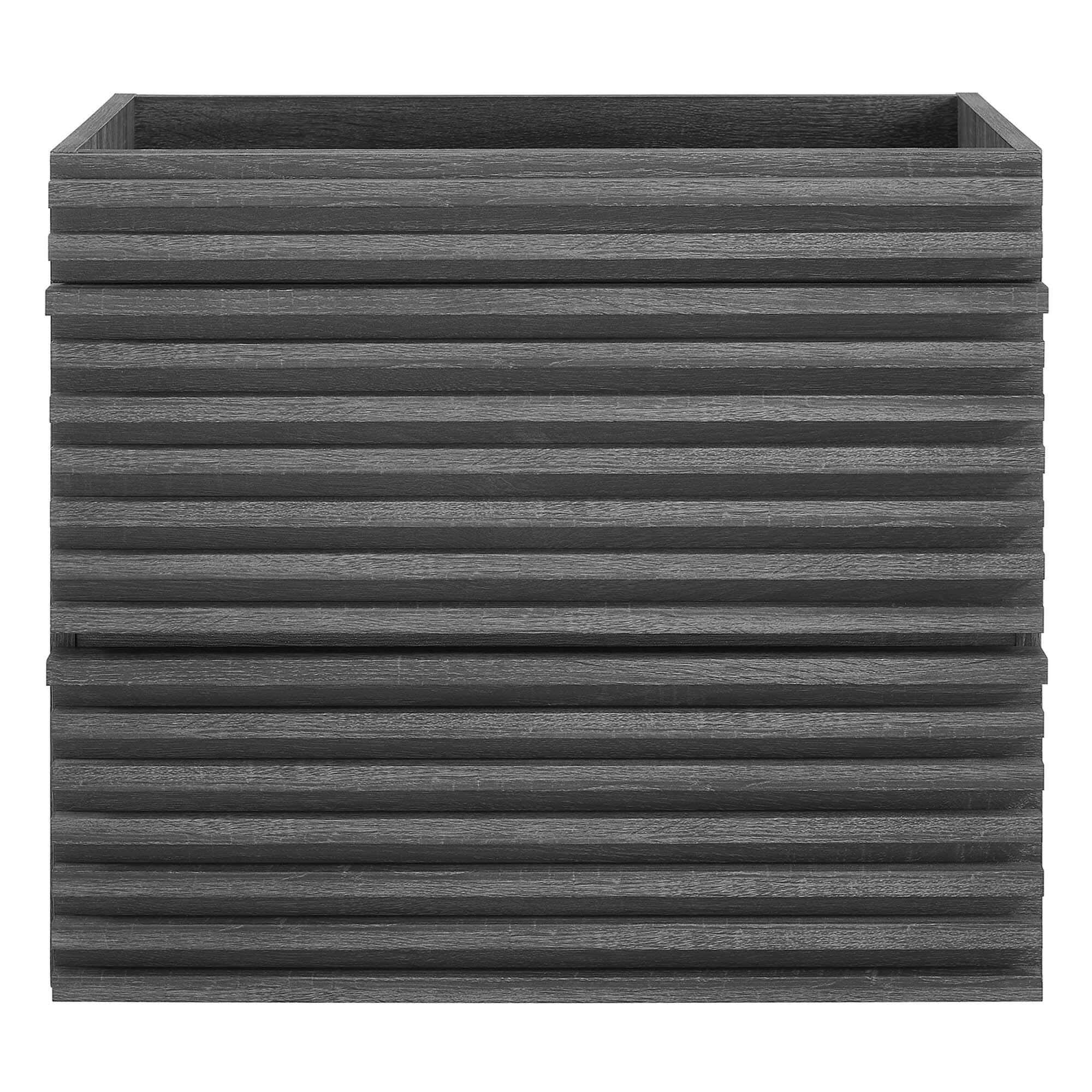 Alt View 4. Modway - Render Wall-Mount Bathroom Cabinet Basin Not Included by Modway - Charcoal.