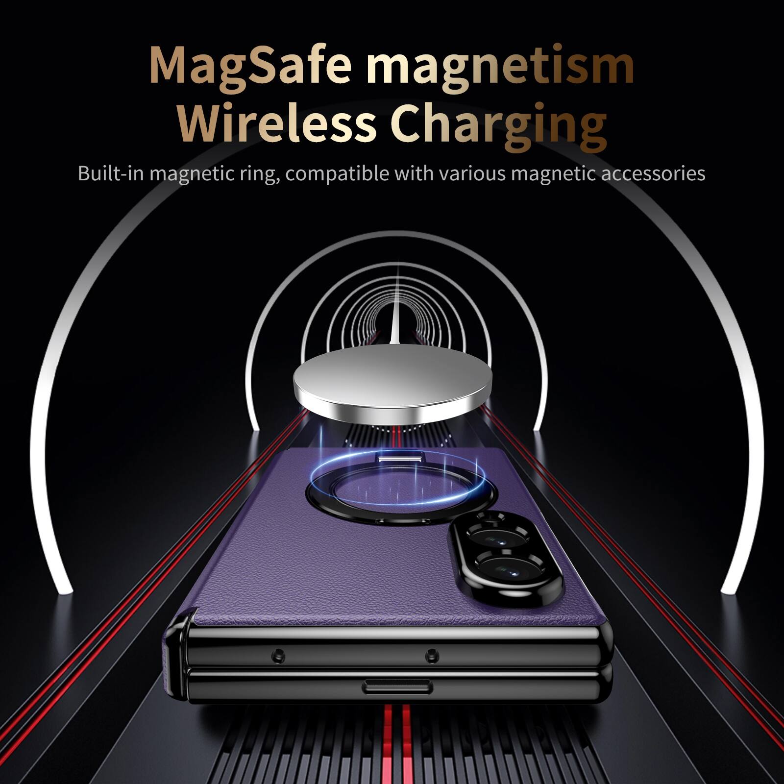 MagSafe magnetism Wireless Charging  
Built-in magnetic ring, compatible with various magnetic accessories
