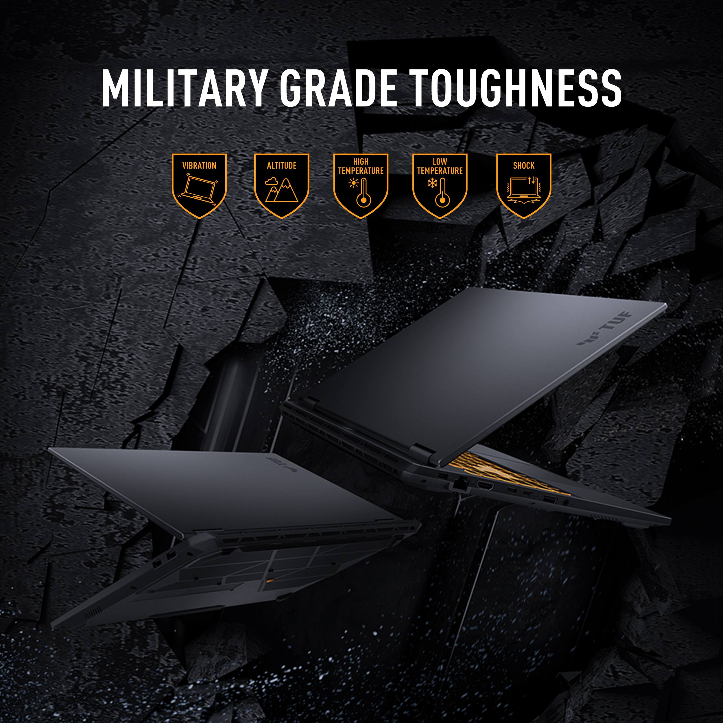 MILITARY GRADE TOUGHNESS

- VIBRATION
- ALTITUDE
- HIGH TEMPERATURE
- LOW TEMPERATURE
- SHOCK