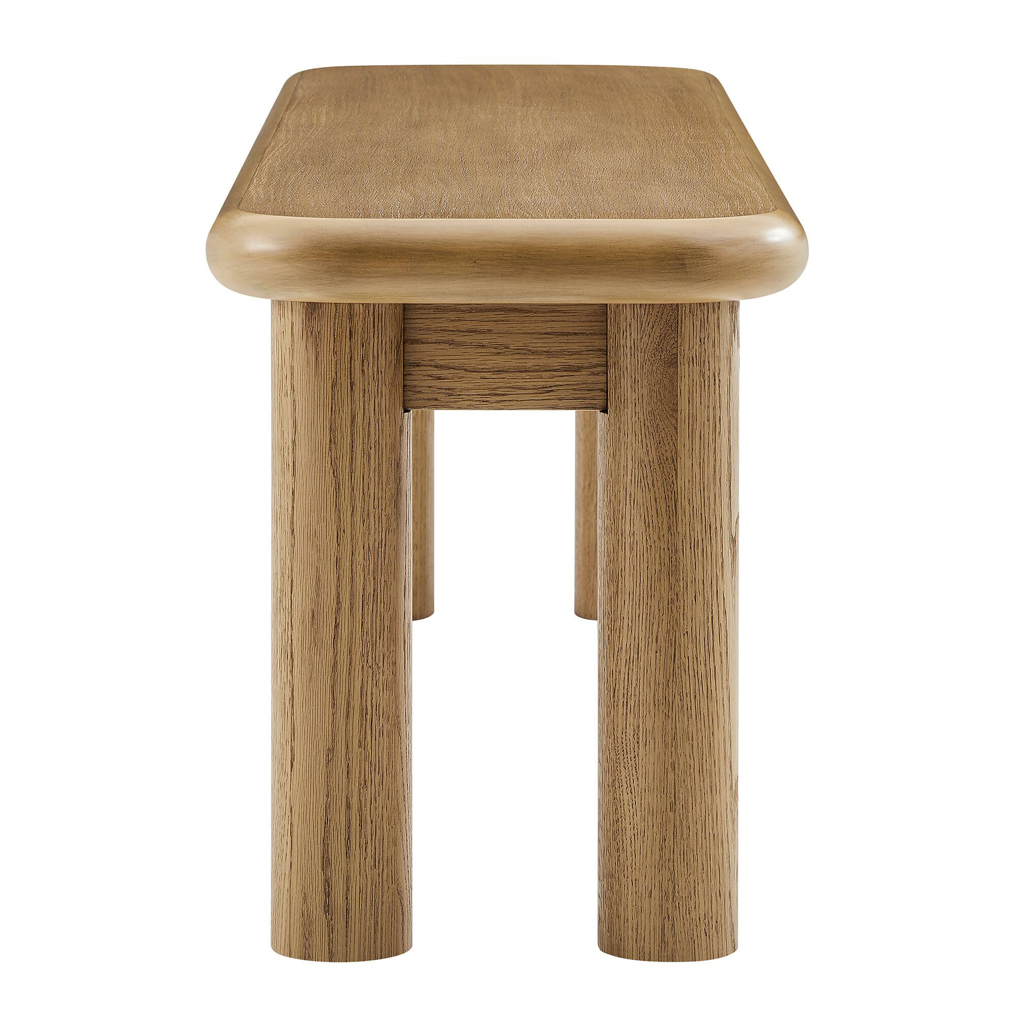 Alt View 3. Modway - Alvia 58" Oak Wood Bench by Modway - Weathered Oak.