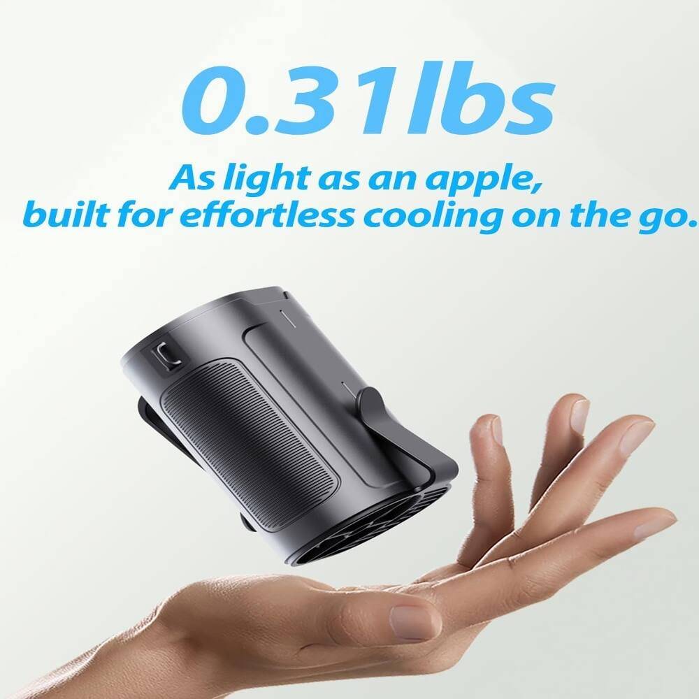 0.31lbs  
As light as an apple, built for effortless cooling on the go.