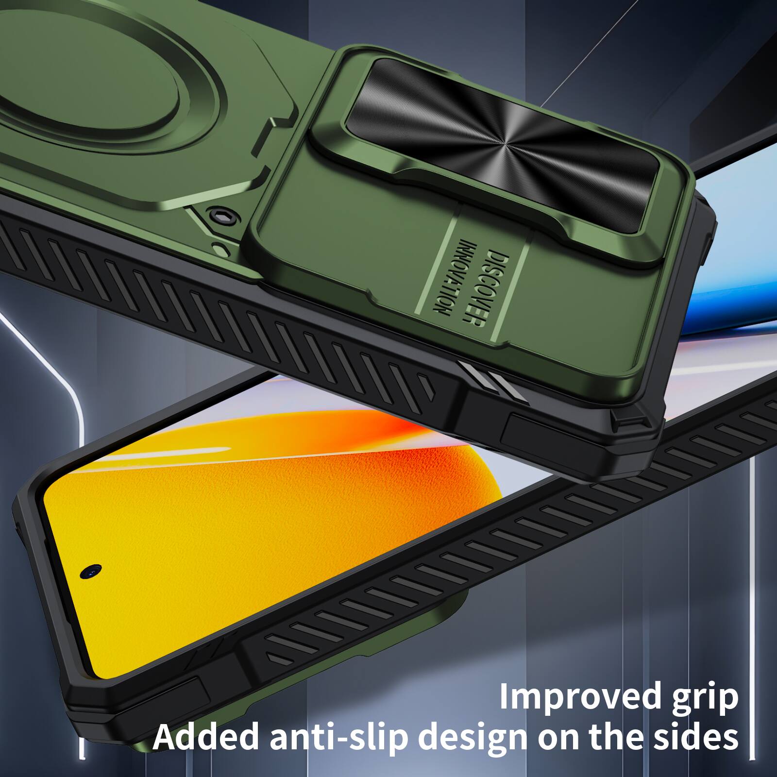 INNOVATION DISCOVER

Improved grip
Added anti-slip design on the sides