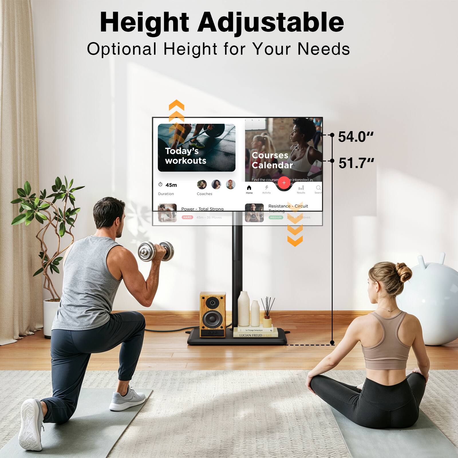 Height Adjustable Optional Height for Your Needs

Today's workouts
Courses Calendar
54.0" 51.7"
45m Duration
Coaches
Find the one interested in + ml 0 - Activity Sasulls Search
Power Total Strong
Resistance Circuit Training
MARD
45m x Moves
MEDIUM
lowes
KEEP! -
LUCIAN FREUD LIFE
