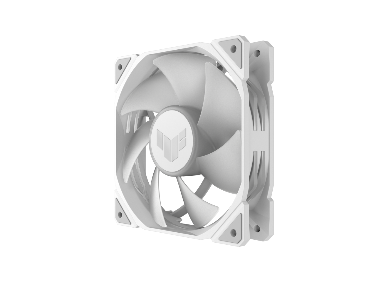 Alt View 5. ASUS - ASUS TUF TR120 120mm ARGB White Fan Triple Pack, 77.4 CFM, Aura Sync, PWM - White.