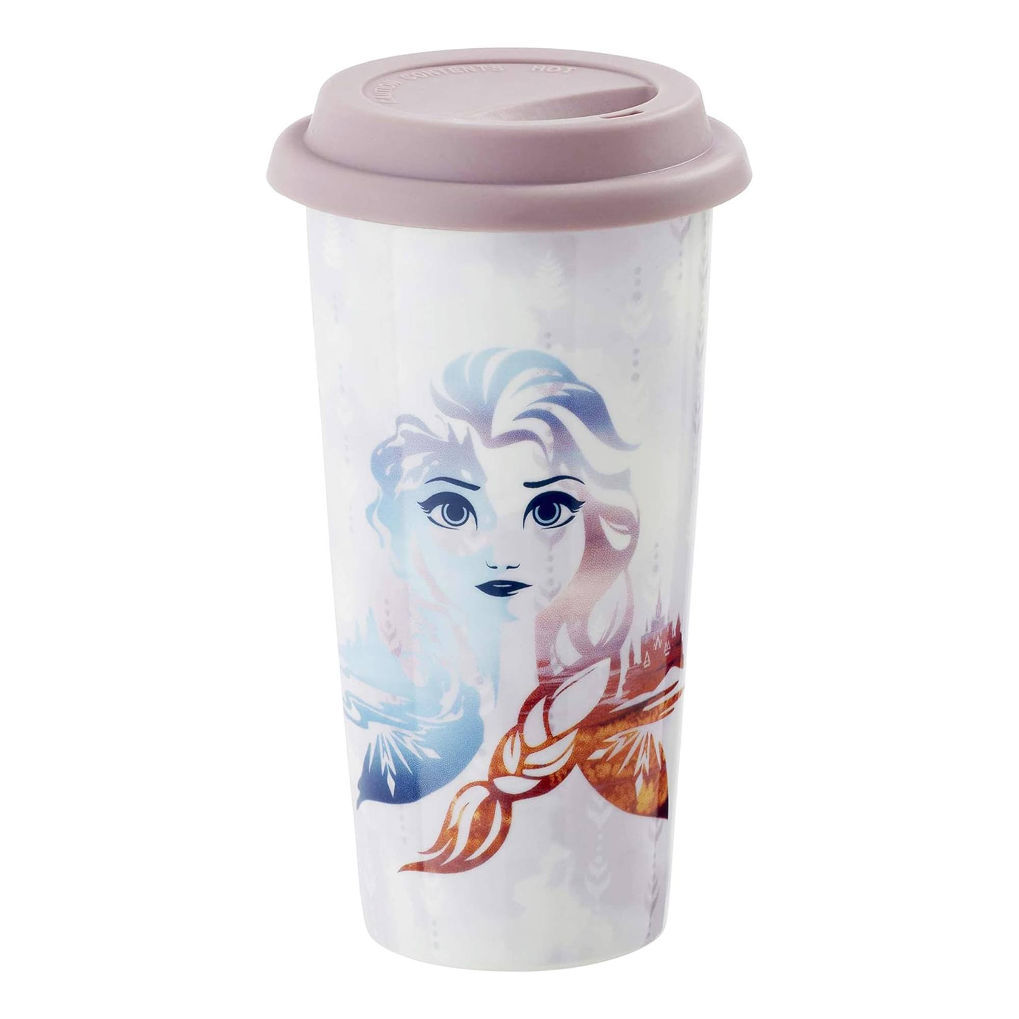 Front. Funko - Funko Disney Frozen 2 Elsa 16oz Travel Mug w/ Lid - White.