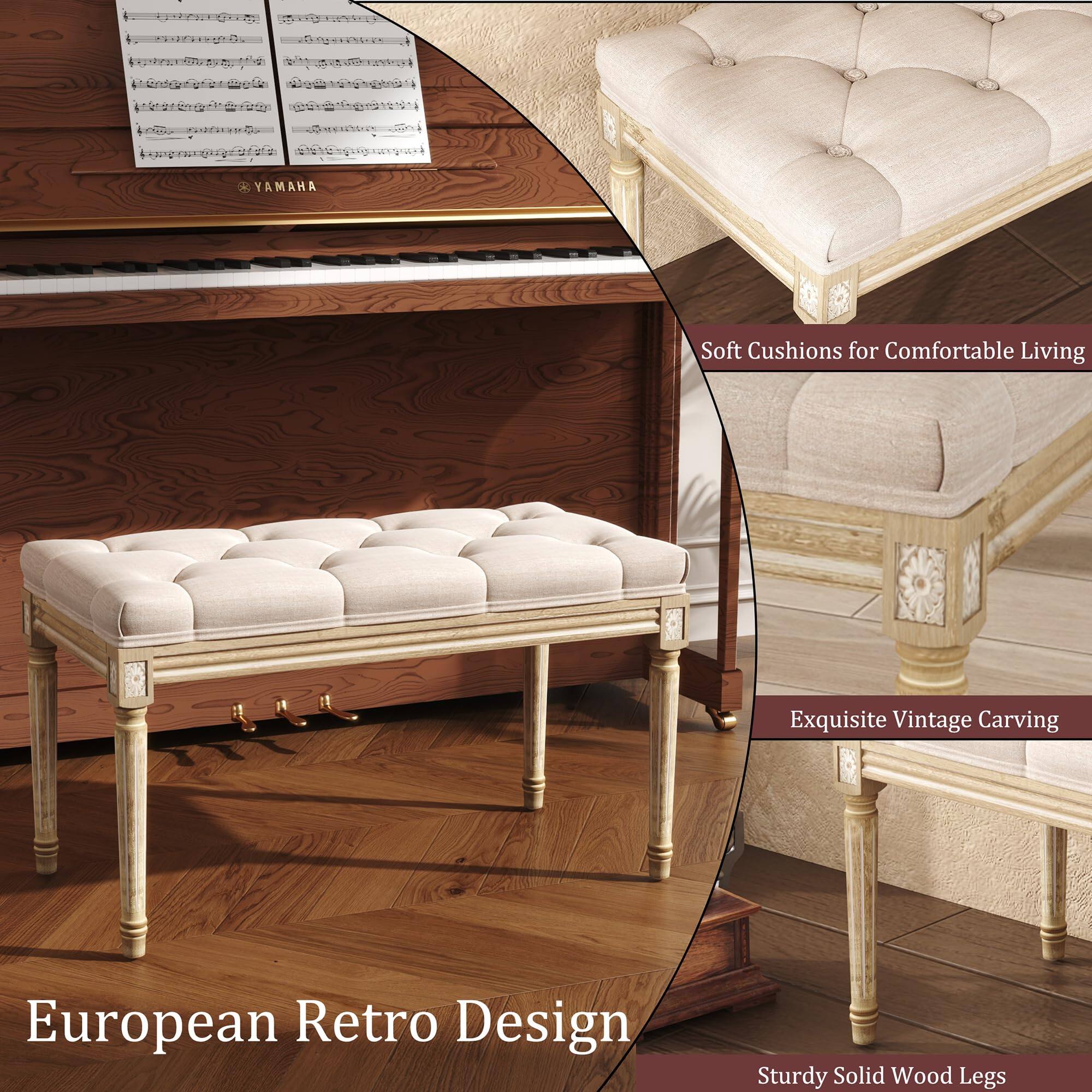 - Soft Cushions for Comfortable Living
- Exquisite Vintage Carving
- European Retro Design
- Sturdy Solid Wood Legs