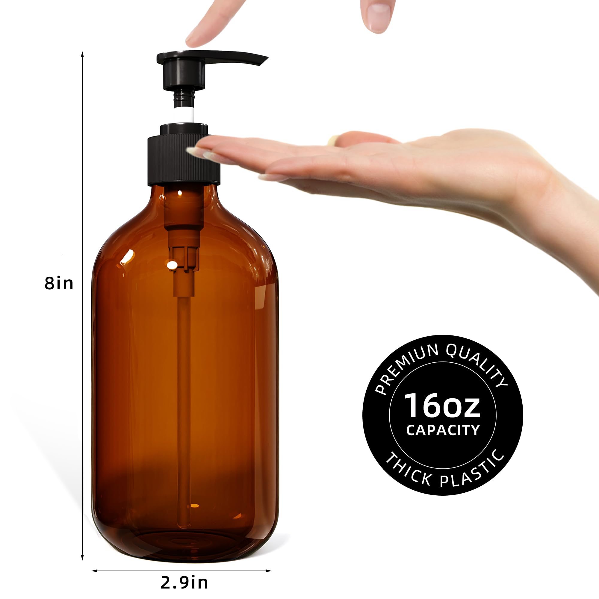 Dapper Styles Dish Soap Dispenser For Kitchen Hand Bathroom Plastic And ...