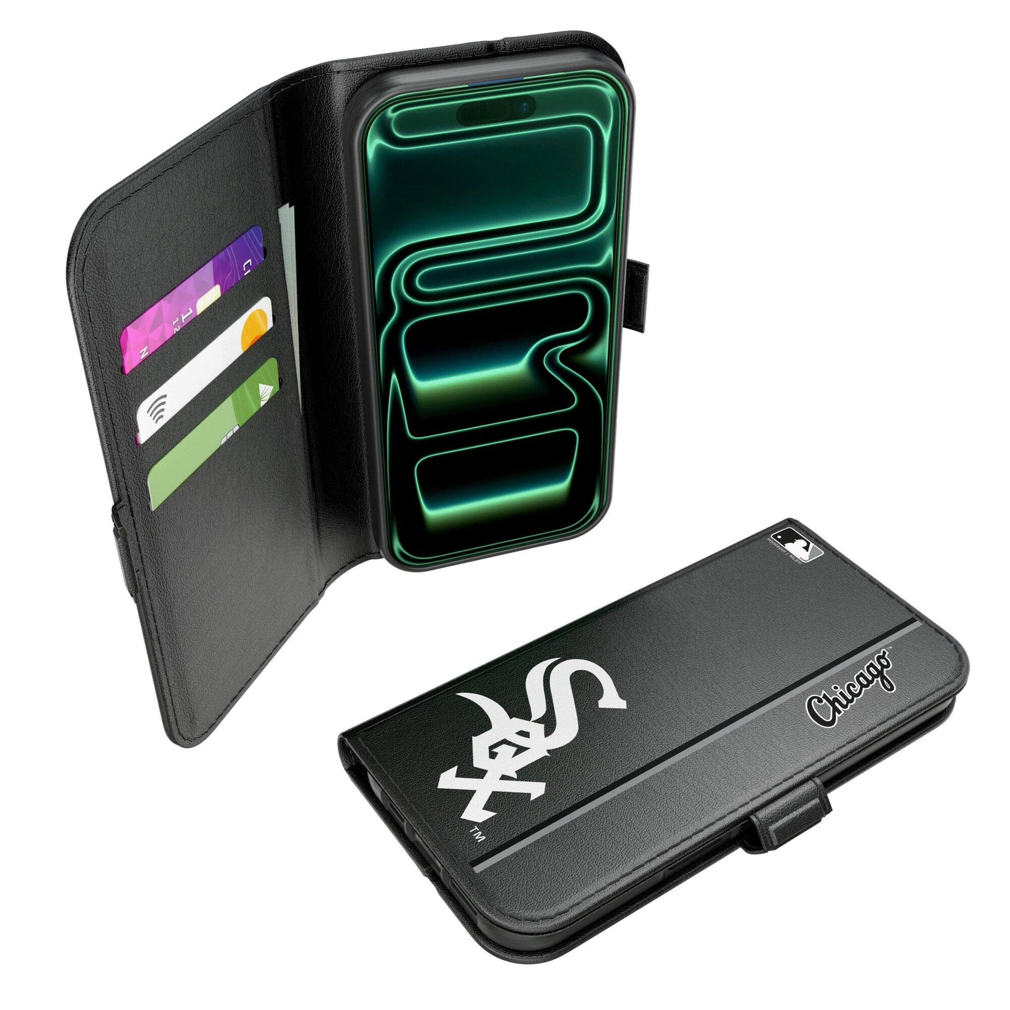 Front. Keyscaper - Chicago White Sox iPhone Folio 2.0 Case - 17 - Black.
