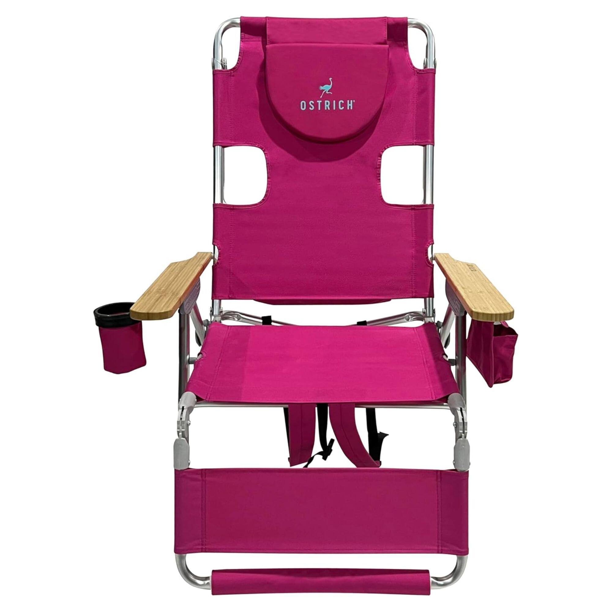 Alt View 8. Ostrich - Ostrich The Woody Backpack 3N1 Chair Cooler Bag & Reclining Lounger, Pink - Pink.