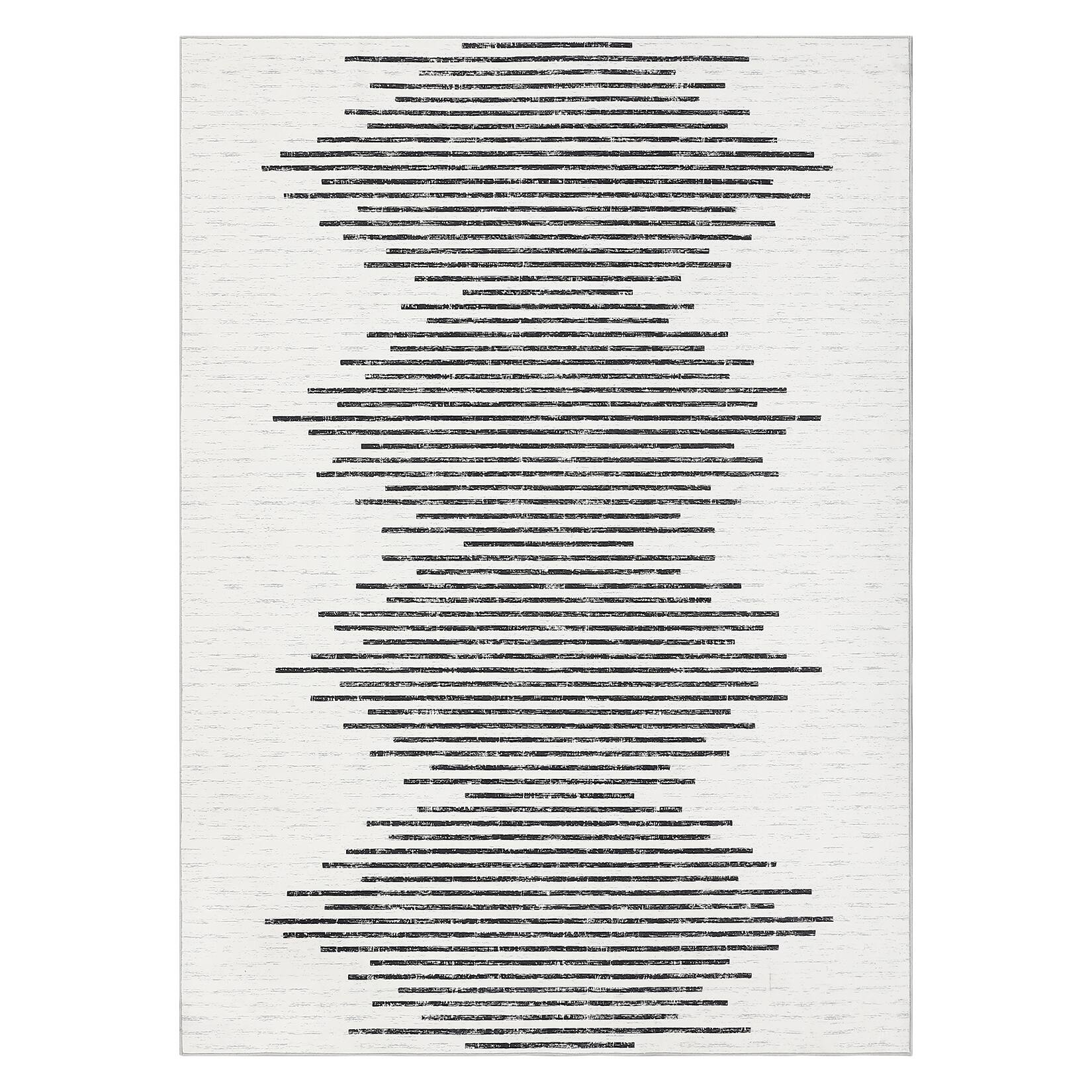 Acekool - Area Rug 9 x 12 ft PolyesterWashable Rugs Living Room Rug for Bedroom Nursery Apartment - Beige