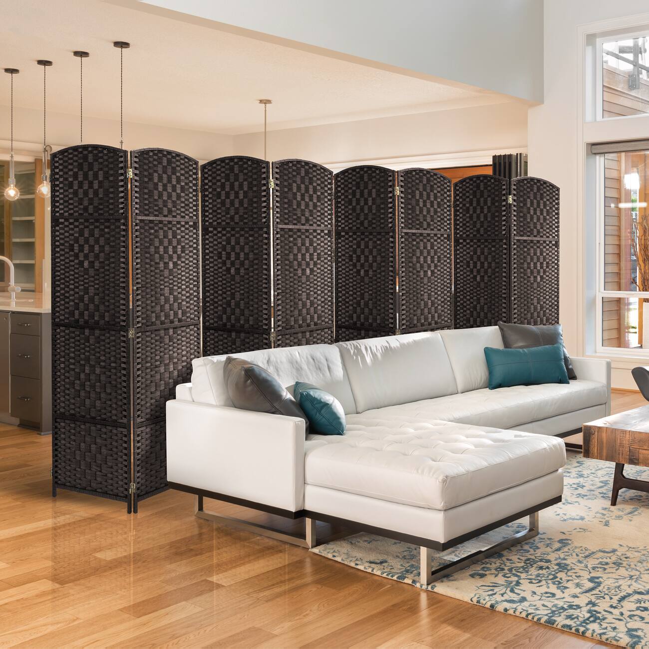 Left. Sorbus - Sorbus Room Divider Screen Privacy With Double Hinged and Folding - Brown.