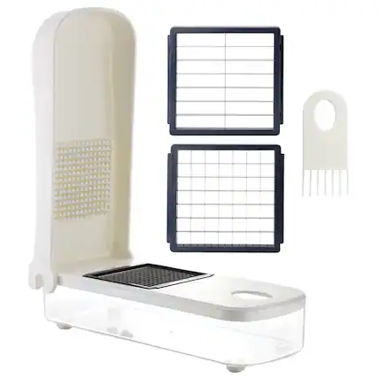 Front. Oster - Oster Hunterdale 5 Piece Stainless Steel Vegetable Chopper with Interchangeable Blades.