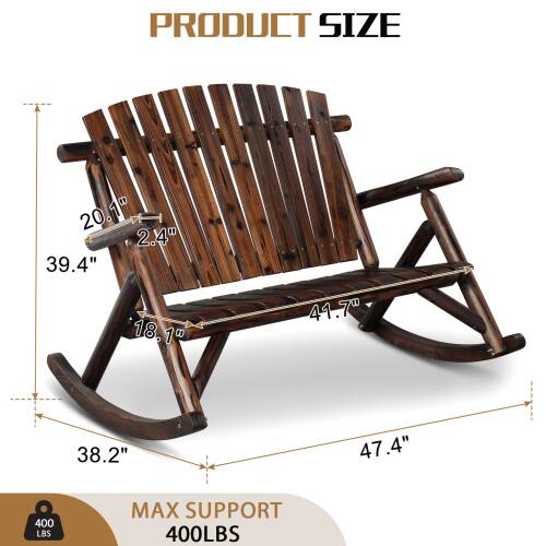 PRODUCT SIZE  
20.1" x 2.4" x 39.4" x 18.1" x 41.7" x 38.2" x 47.4"  
MAX SUPPORT 400 LBS