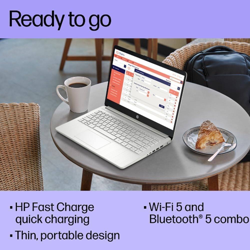 Ready to go

- HP Fast Charge quick charging
- Thin, portable design
- Wi-Fi 5 and Bluetooth® 5 combo