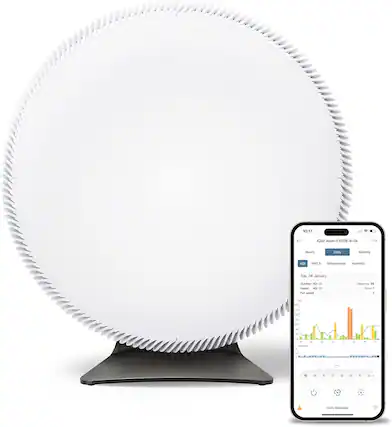 Front. IQAir - Atem X Air Purifier - White.