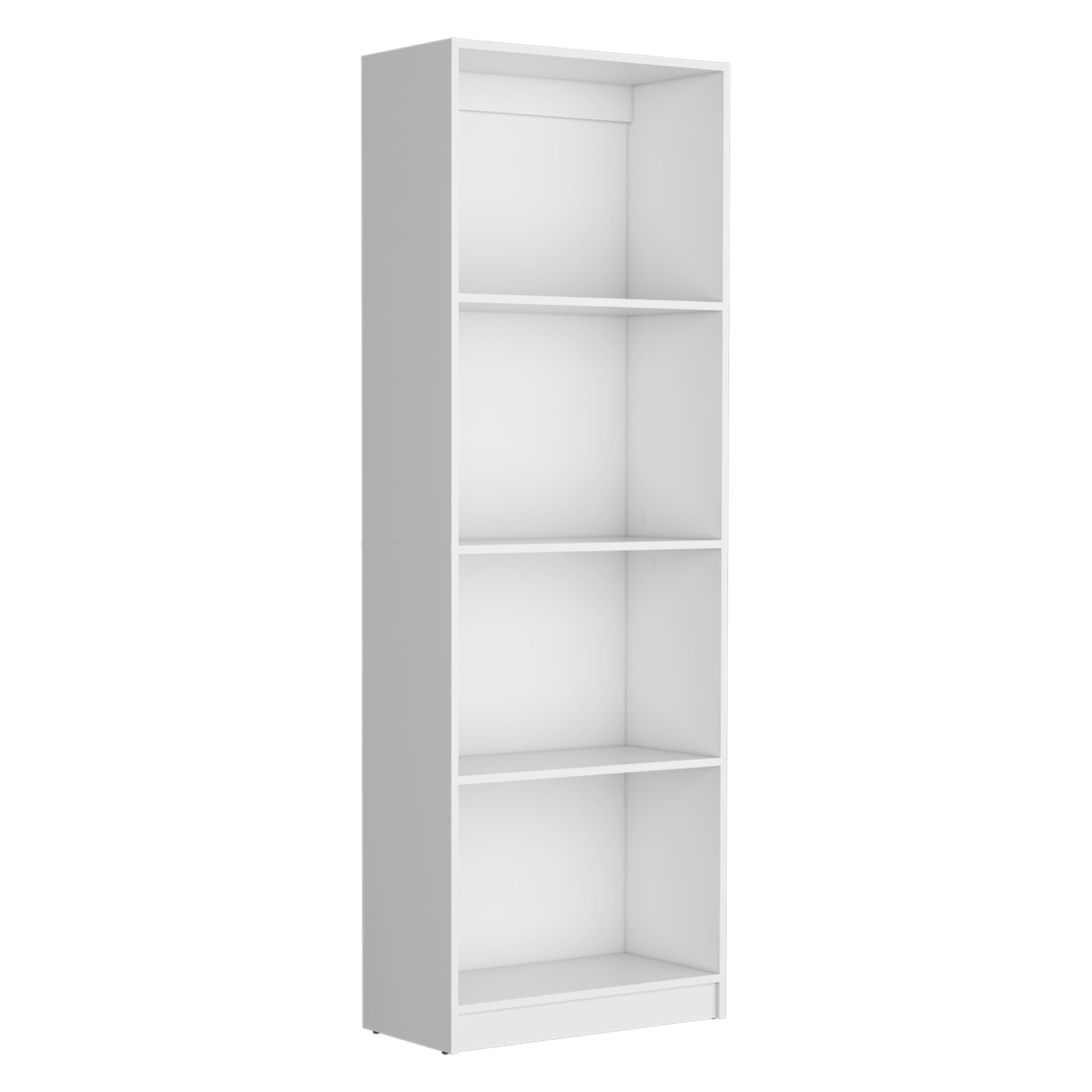 Left. Depot Eshop - Vinton Bookcase with Spacious Tier-Shelving Design - White.