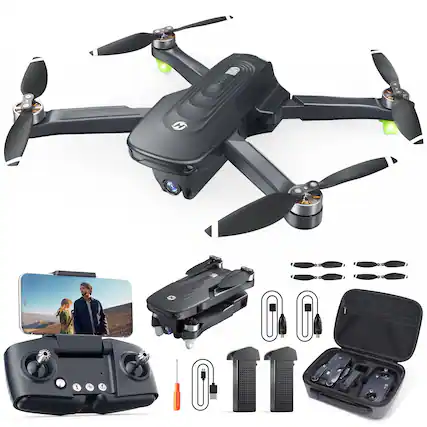 Front. Holy Stone - Holy Stone - Navigator Foldable 4K GPS Camera Drone with Auto Return and 46-Minute Flight.