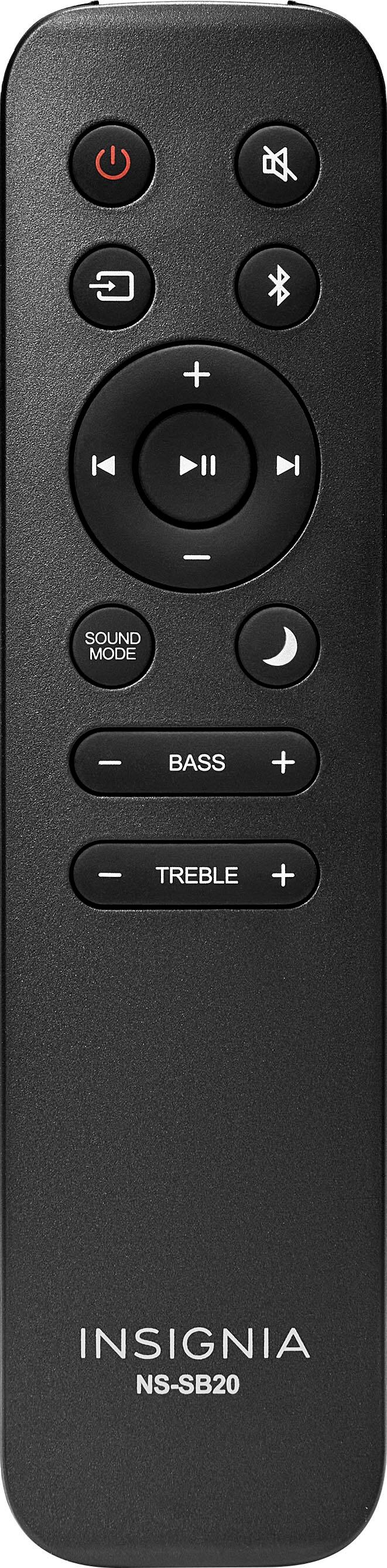 INSIGNIA NS-SB20
+ - SOUND MODE - BASS + - TREBLE +