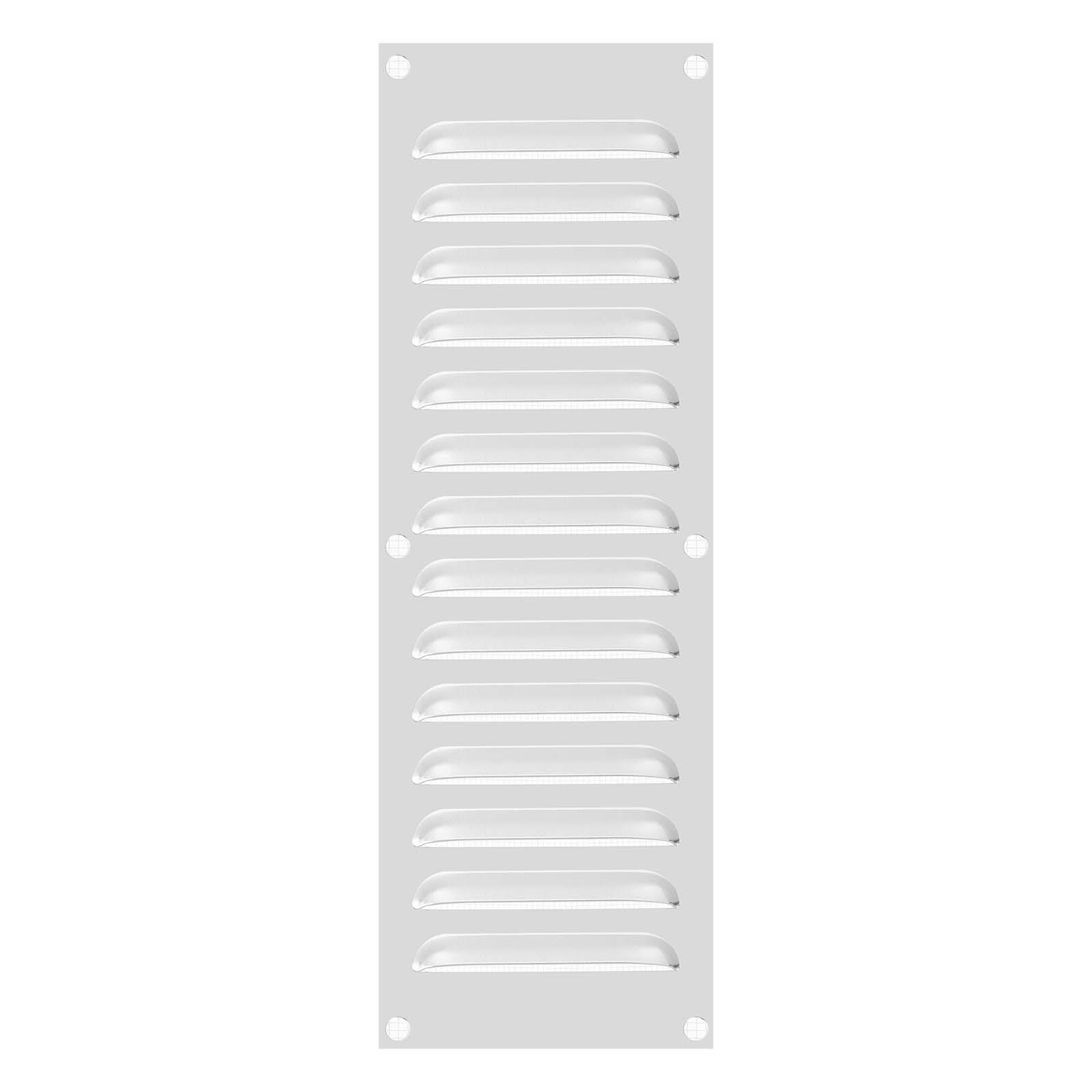 "Unique Bargains - 12""x4"" Aluminum Vent Cover, Screen Air Grille Ventilation Cover HVAC Louvered Grill Built-in Mesh for Home - Silver" price history on PriceWatchPro