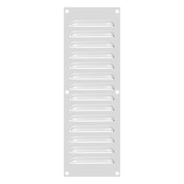 Unique Bargains - 12"x4" Aluminum Vent Cover, Screen Air Grille Ventilation Cover HVAC Louvered Grill Built-in Mesh for Home - Silver