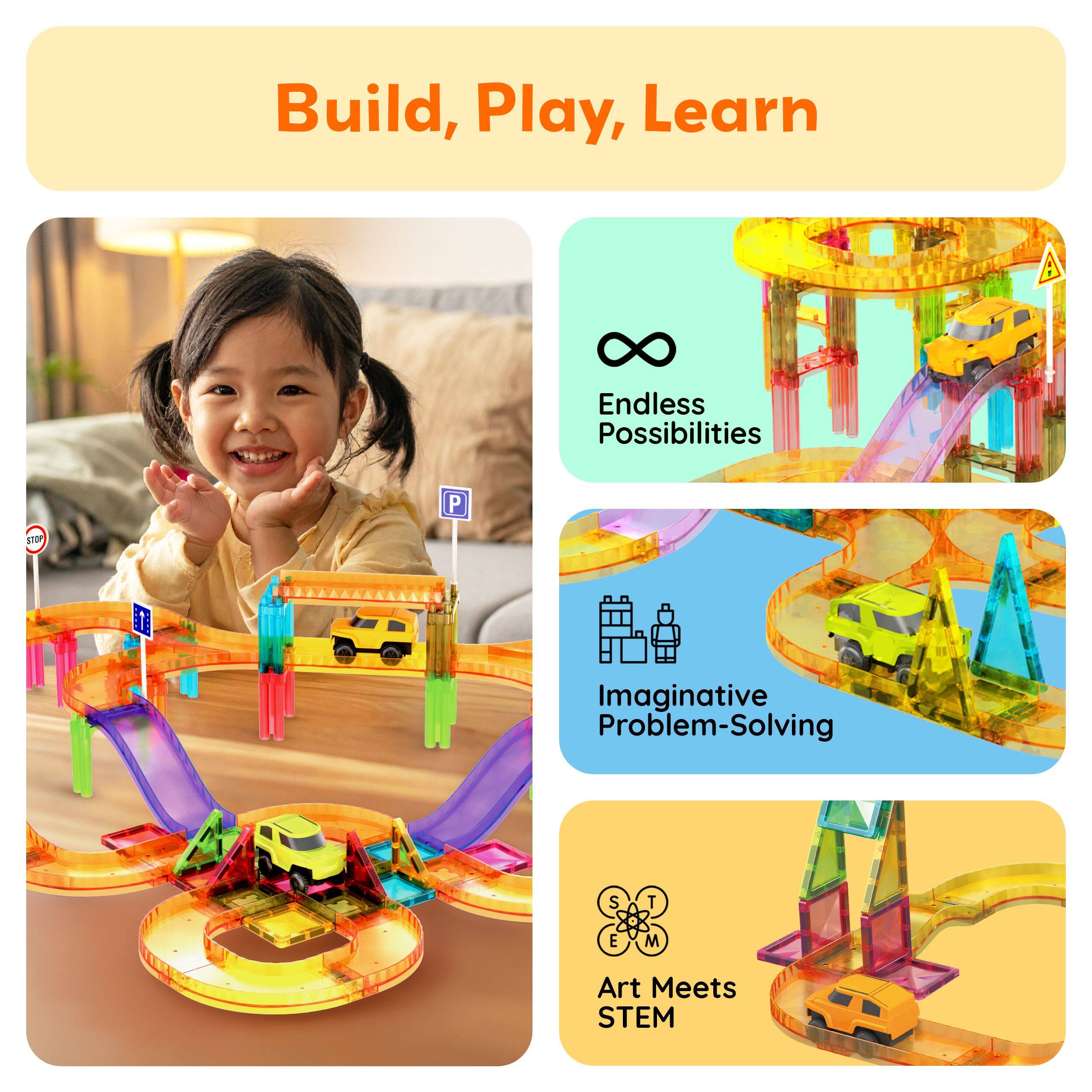 Build, Play, Learn

8 Endless Possibilities

Imaginative Problem-Solving

STEM

Art Meets STEM