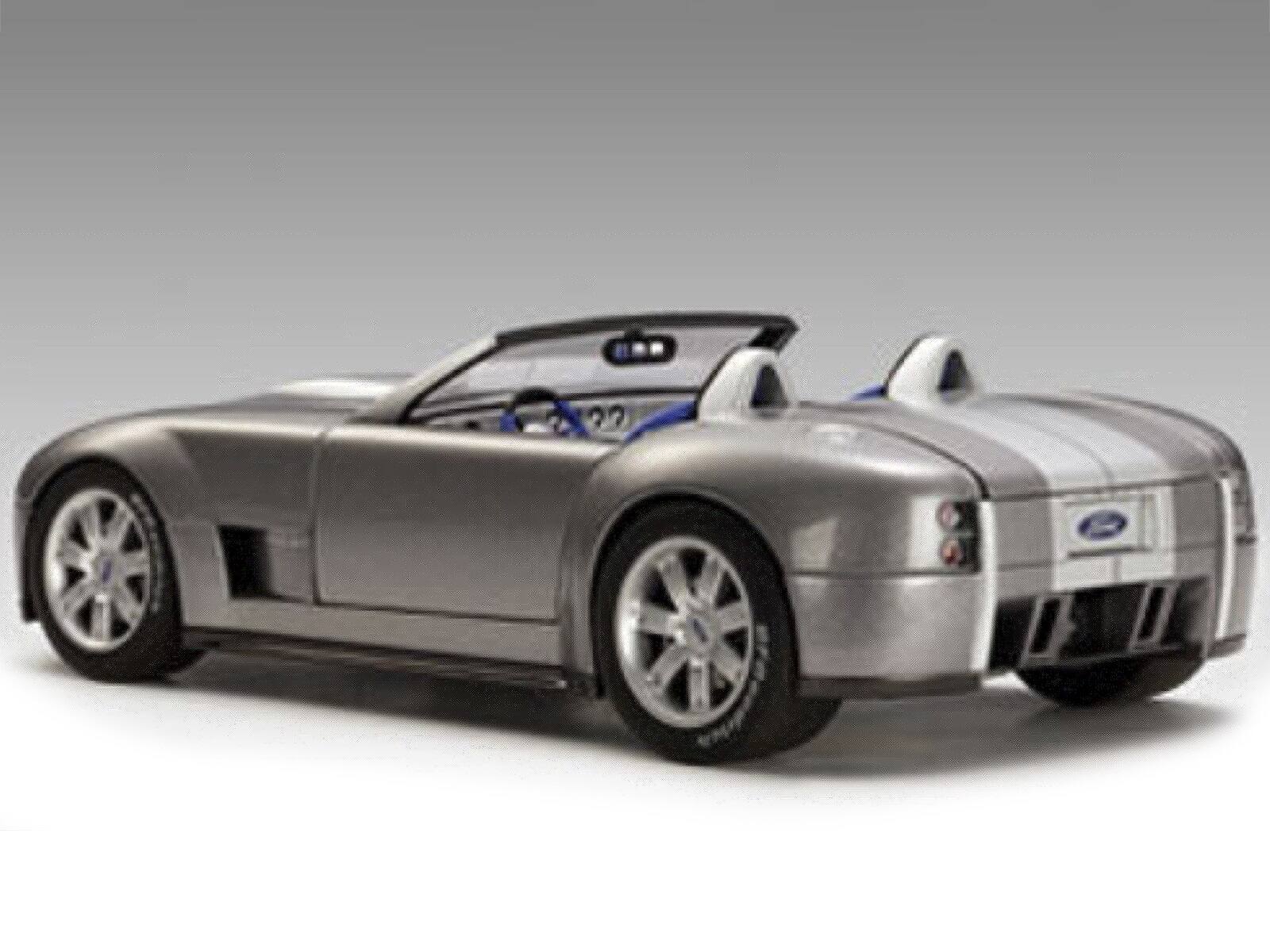 Alt View 2. Autoart - Ford Shelby Cobra Concept Tungsten Silver Metallic with Gray Stripes 1/64 Model Car by Autoart.