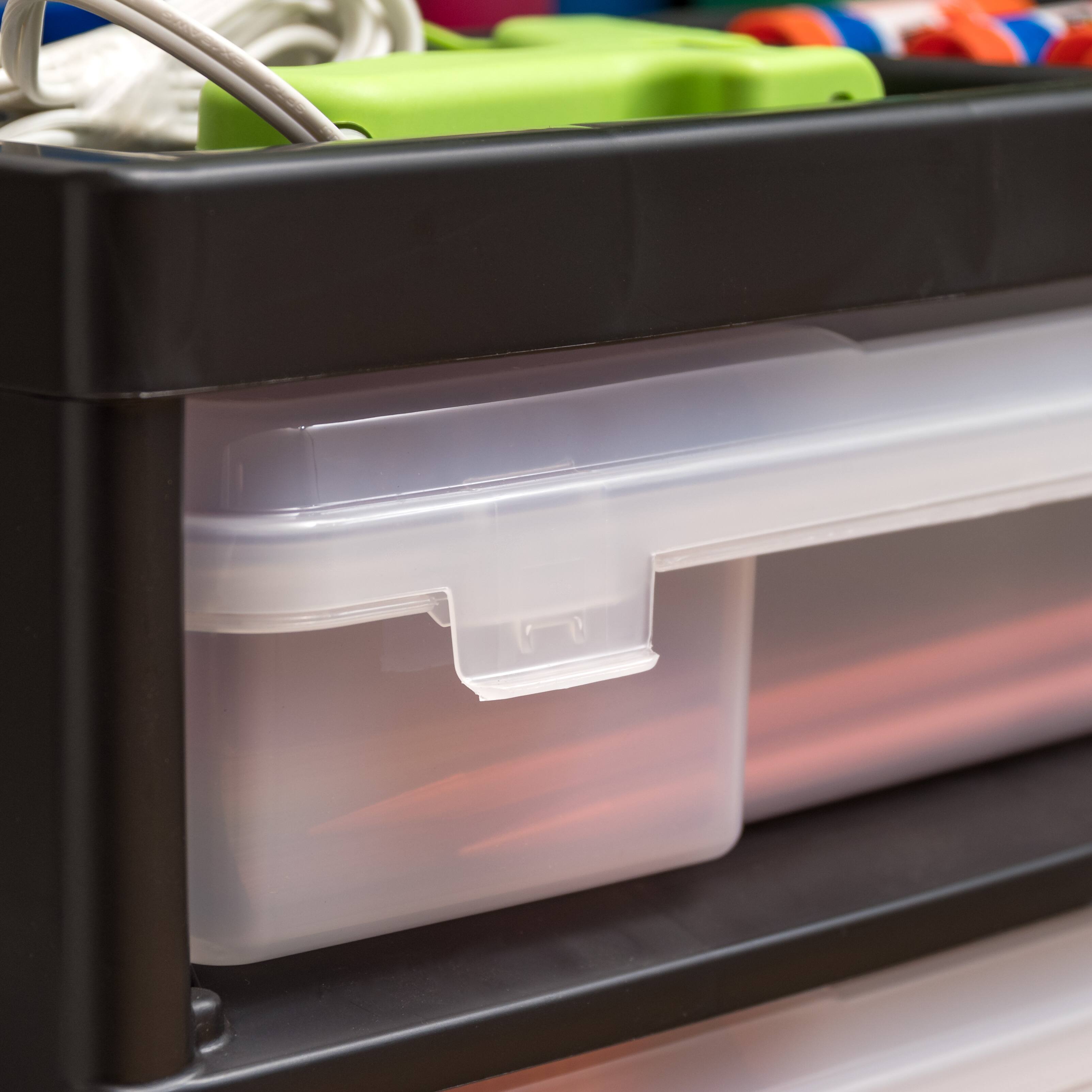 Alt View 5. IRIS USA - IRIS USA Plastic Scrapbook Storage Cart - Black.