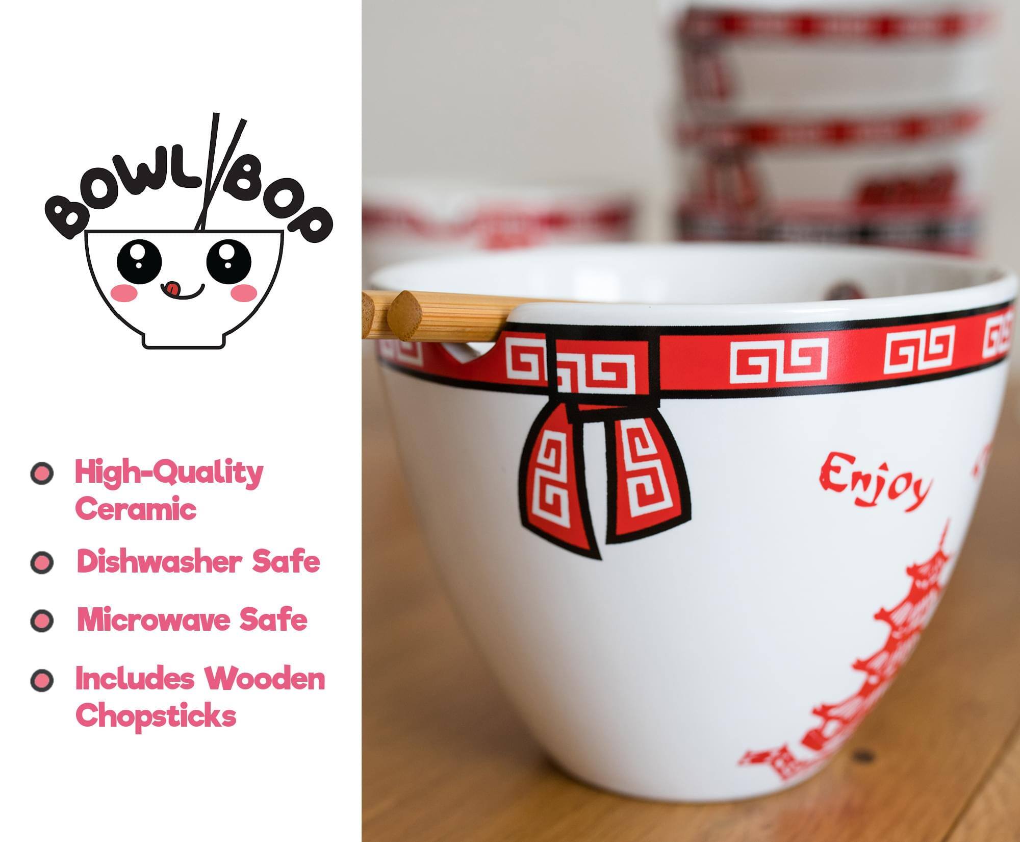 Bowl Bop

High-Quality Ceramic
Dishwasher Safe
Microwave Safe
Includes Wooden Chopsticks