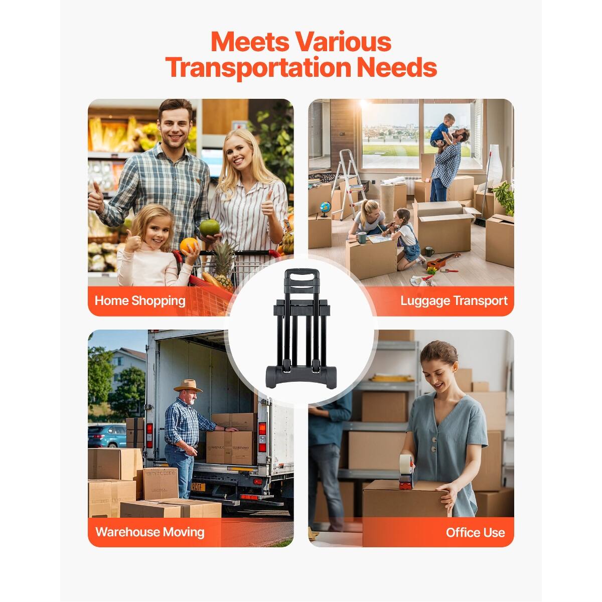 Meets Various Transportation Needs

- Home Shopping
- Luggage Transport
- Warehouse Moving
- Office Use