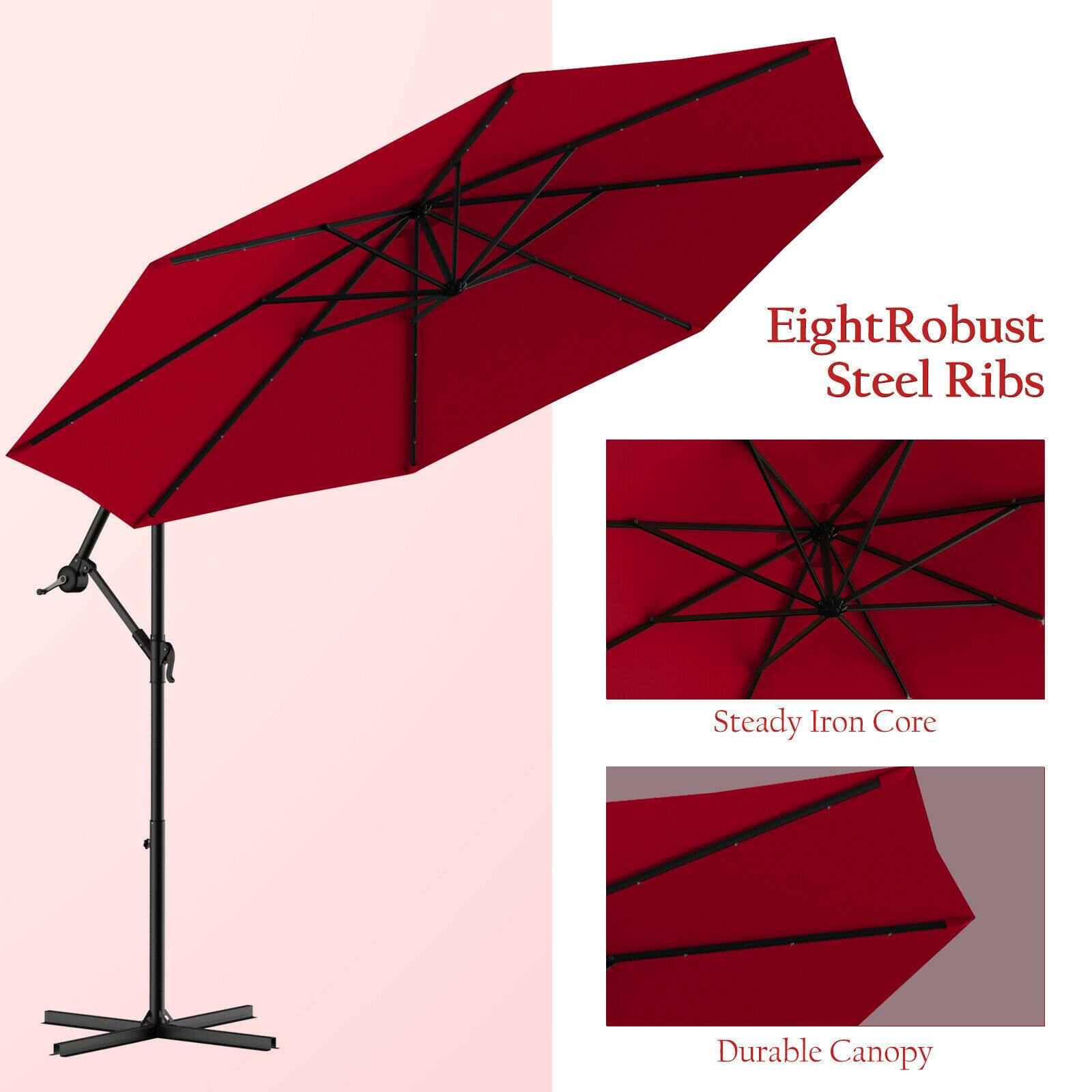 Eight Robust Steel Ribs, Steady Iron Core, Durable Canopy