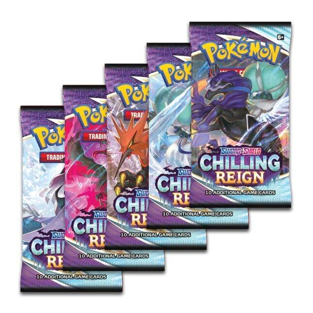 6+ Pokémon Trading Card Game Sword & Shield Chilling Reign 10 Additional Game Cards