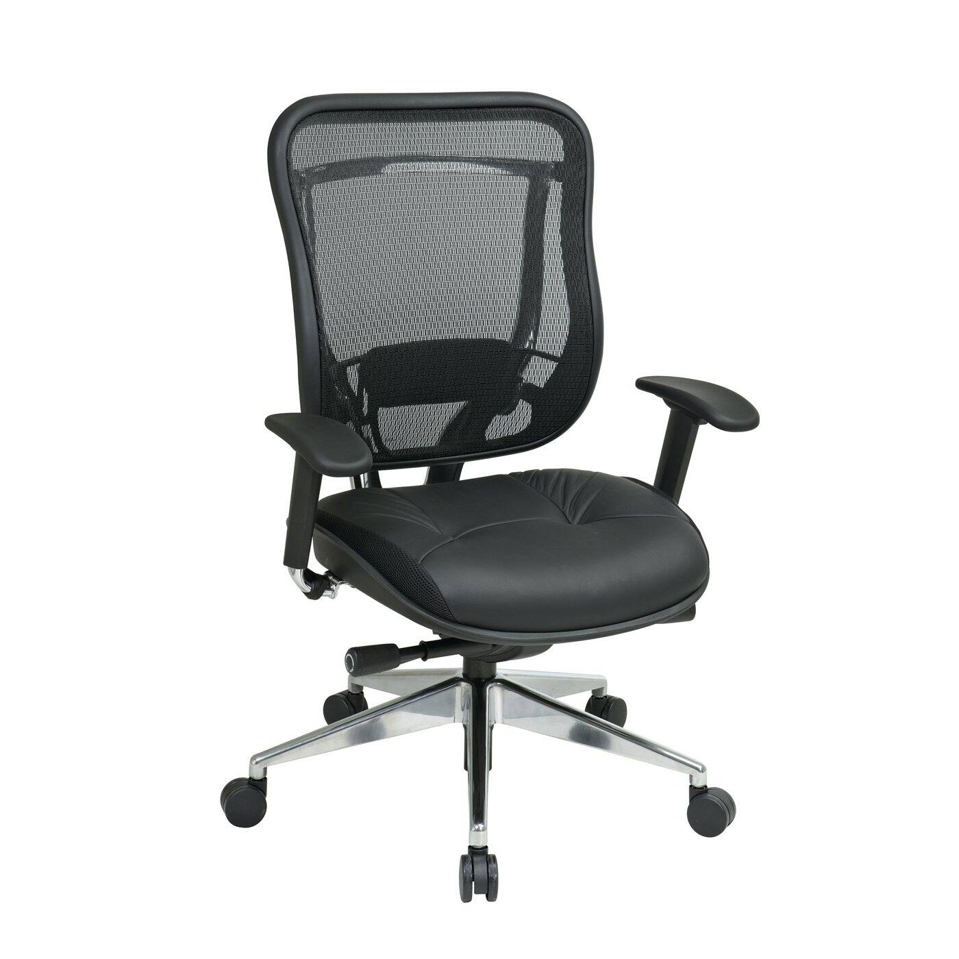 Angle. Office Star Products - Executive High Back Chair - Black.