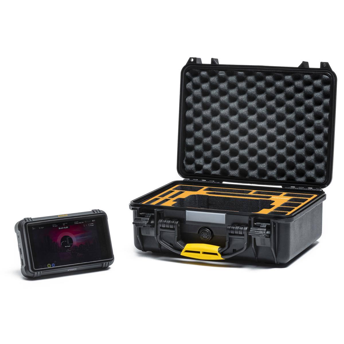 Alt View 5. HPRC - HPRC 2400 Hard Case for Atomos Shougn 7" + Accessory, Black w/Yellow Handle.