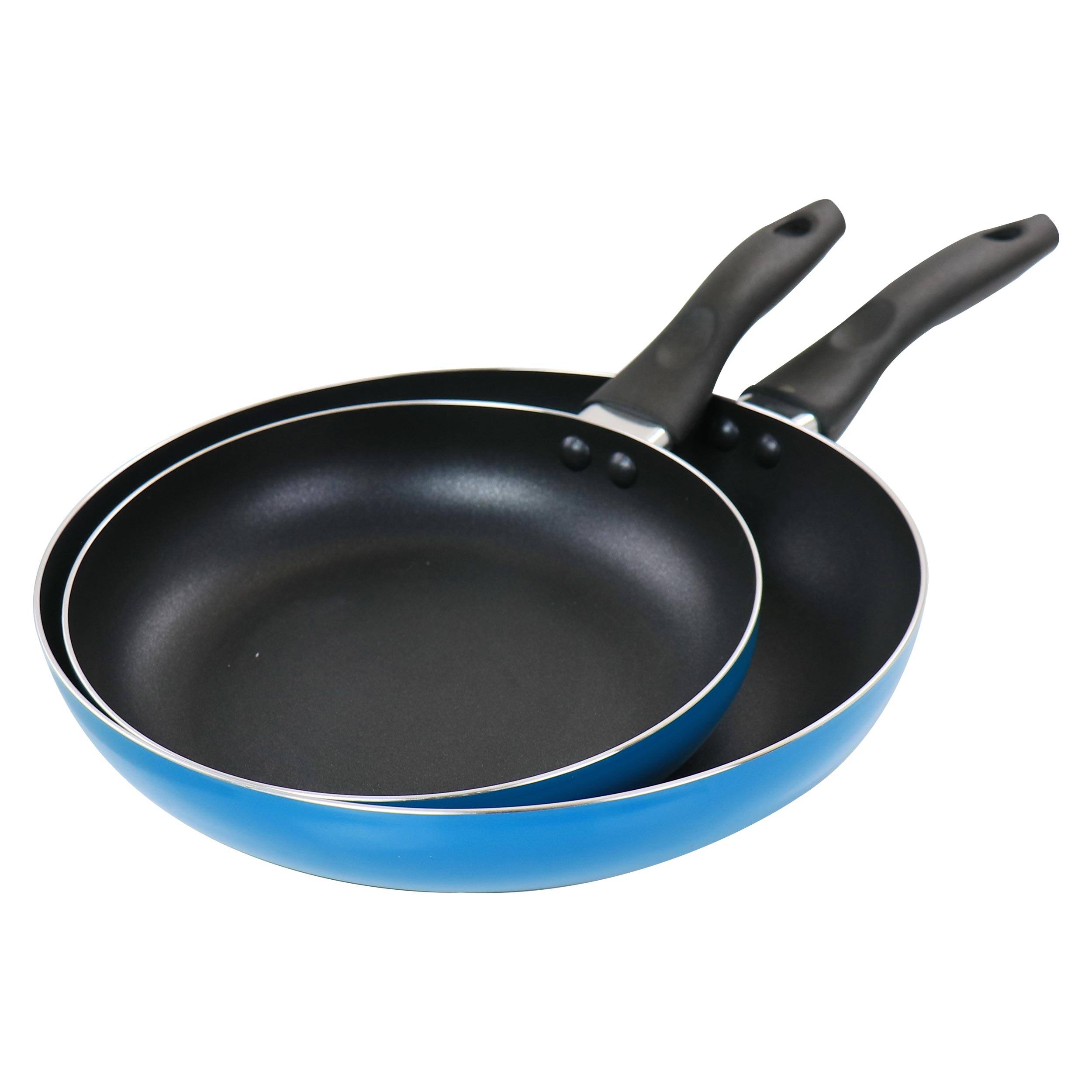 Alt View 1. Gibson - Gibson Home 2 Piece 10 inch Aluminum Frying Pan in Blue - Blue.
