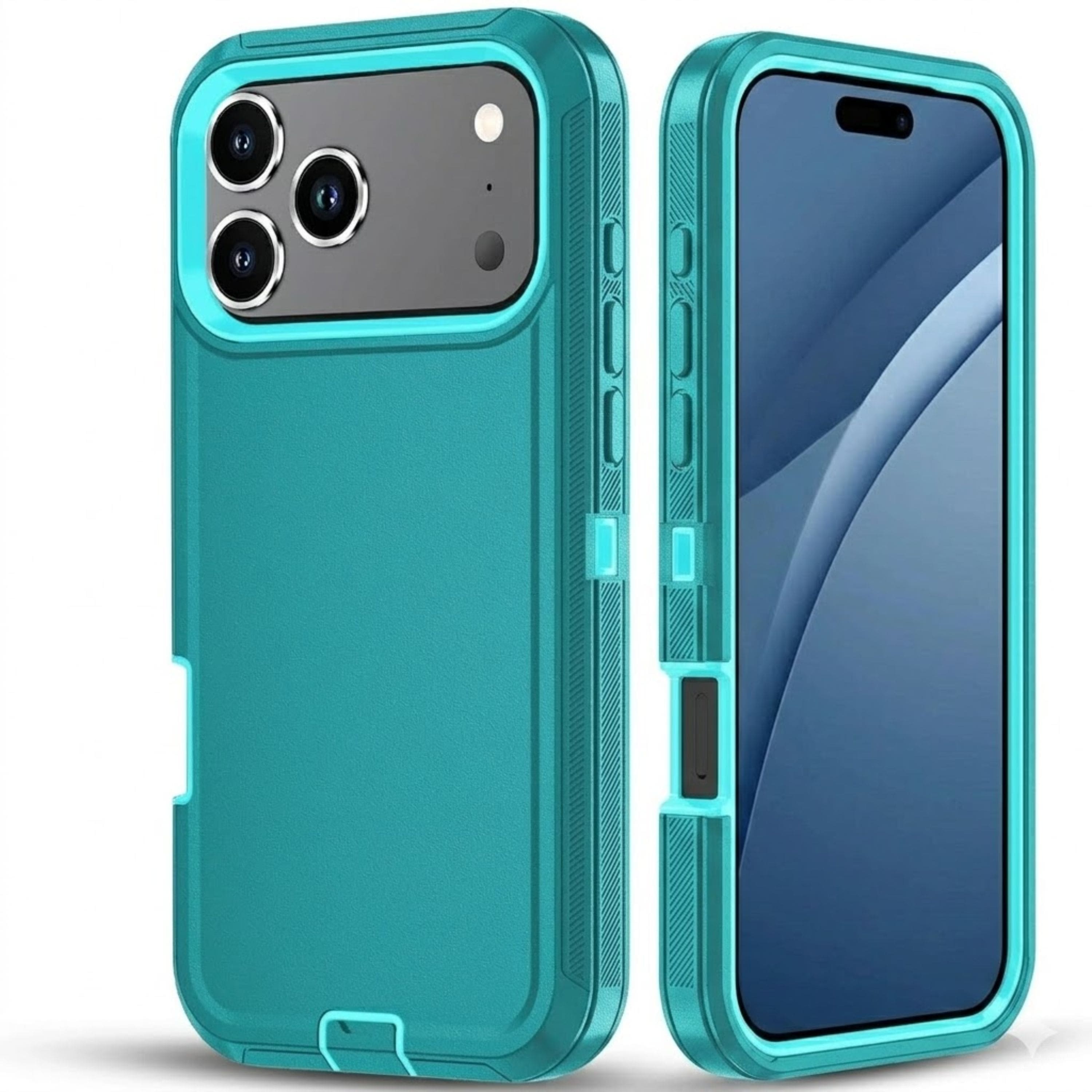 Kitcheniva - Shockproof Bumper Case For iPhone 17 Pro Teal / Blue - Teal/Blue