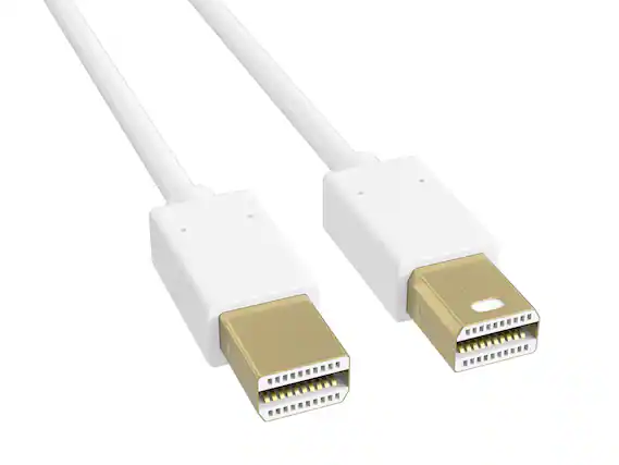 Front. Cable Leader - Mini DisplayPort to Mini DisplayPort Cable, 4K 60Hz Male to Male for MacBook, Surface, Mini DP Monitor - White.