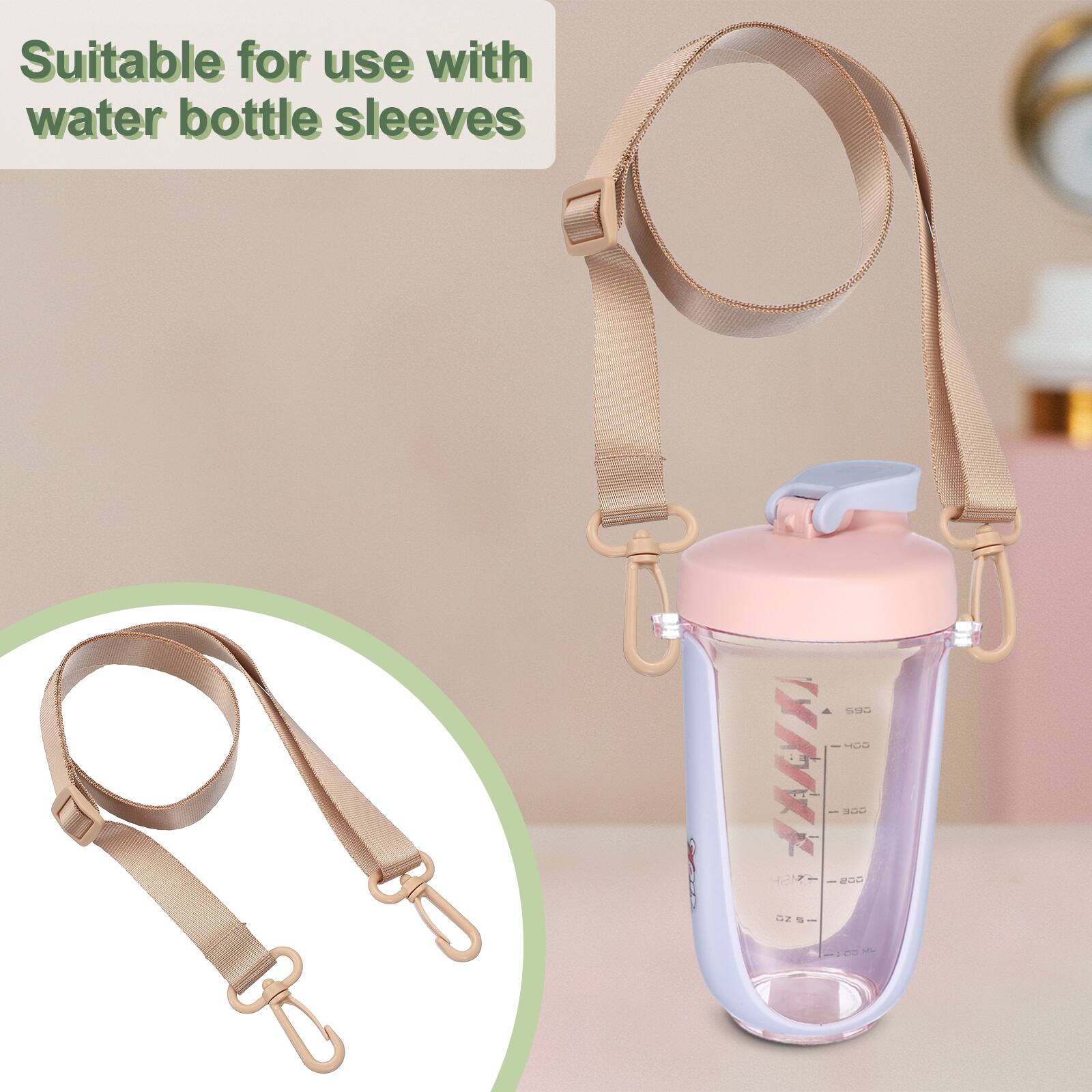 Suitable for use with water bottle sleeves