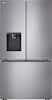Front. LG - Counter-Depth MAX 25.5 Cu. Ft. French Door Smart Refrigerator with Ice Plus - PrintProof Noble Steel.