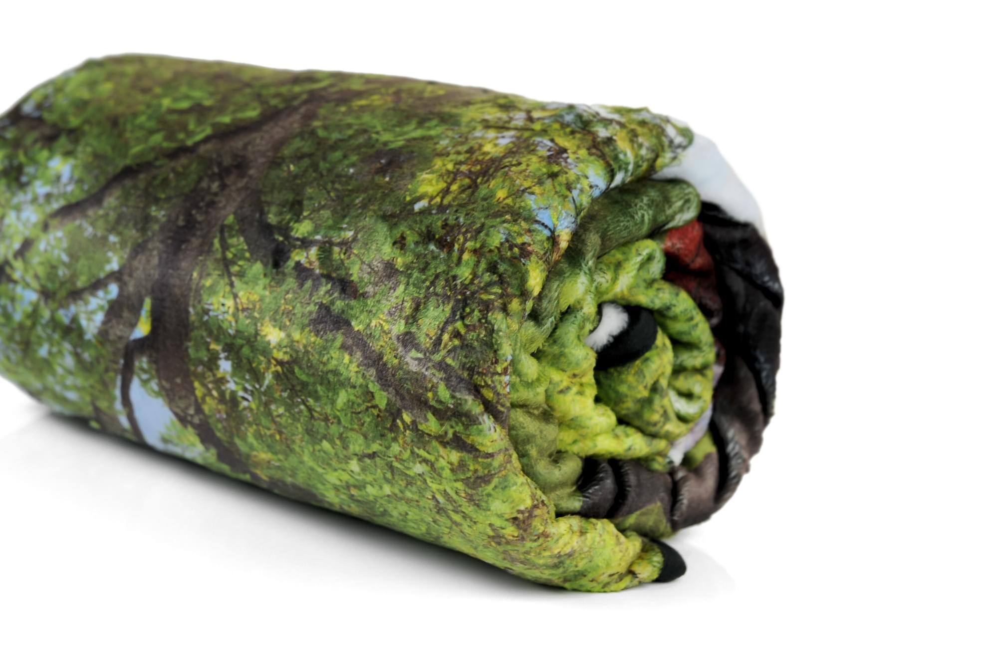 Alt View 1. Surreal Entertainment - The Office Sunday Afternoon Art Style Fleece Throw Blanket | 60 x 45 Inches - Green.