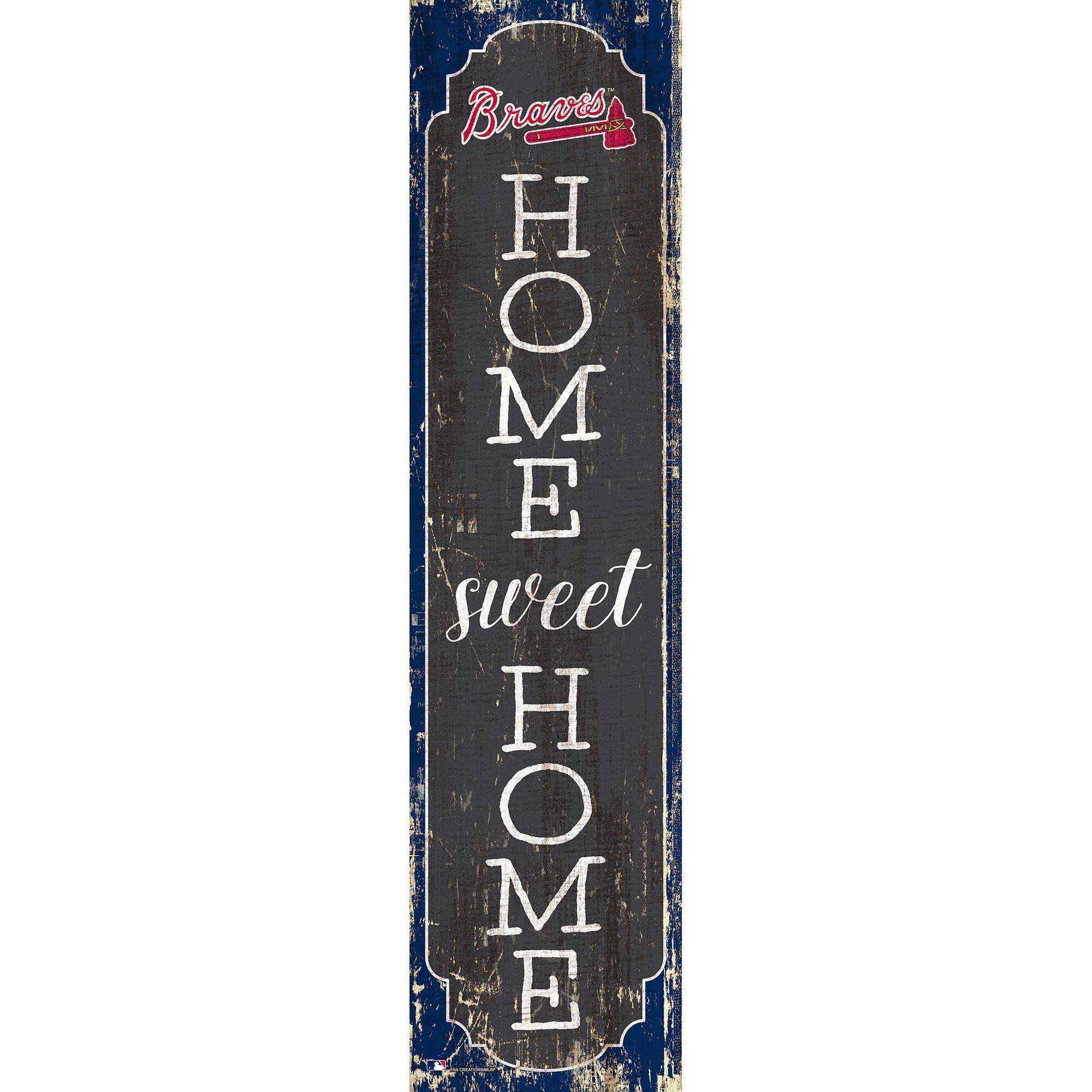 Atlanta Braves 24" Home Sweet Home Leaner Sign