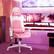 Alt View 12. Costway - Racing Style Gaming Chair - Pink and White.