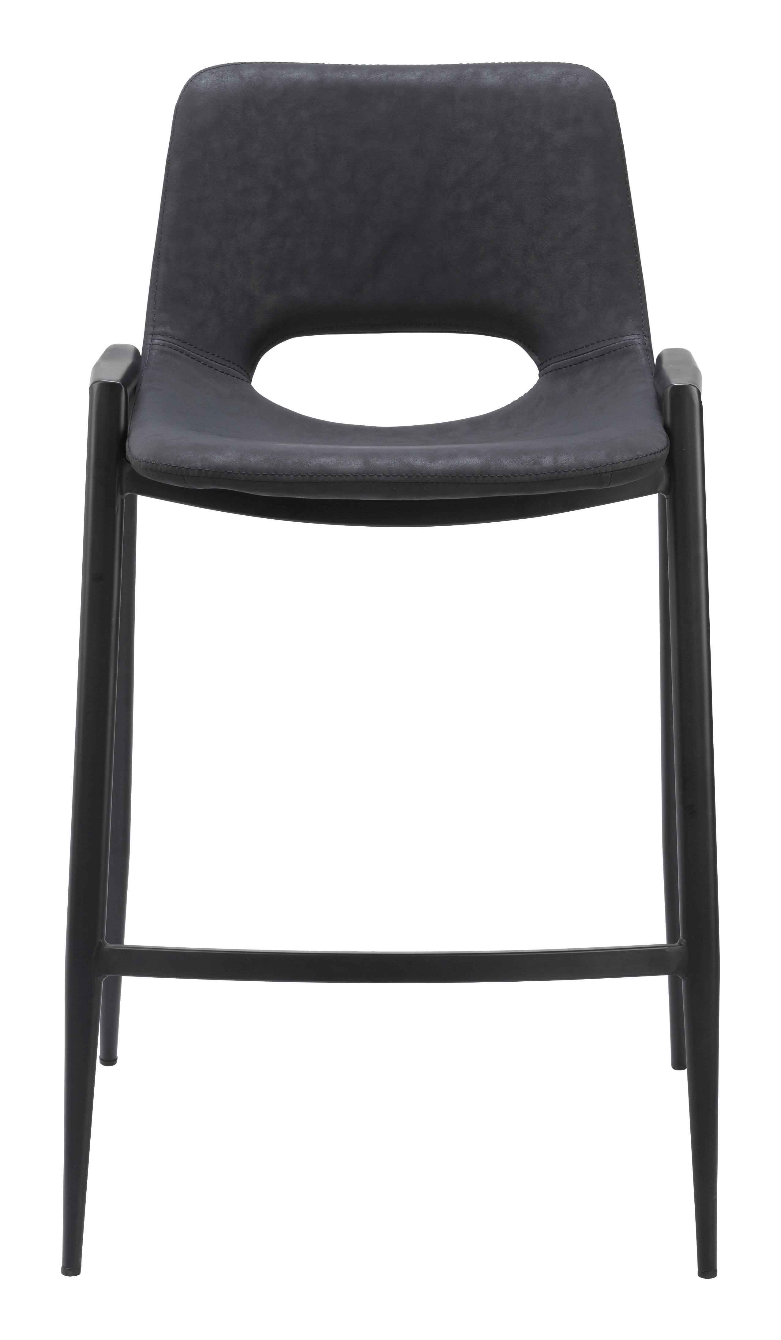 Alt View 1. Hivvago - Desi Counter Stool (Set of 2) Black - Black.