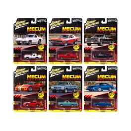 "Muscle Cars USA" 2025 Release 3 Set A of 6 pieces "MECUM Auctions" 1/64 Diecast Model Cars by Johnny Lightning