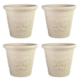 Sunnydaze - 4pk 19.5 in Arabella Polyresin Outdoor Planter - Antique White
