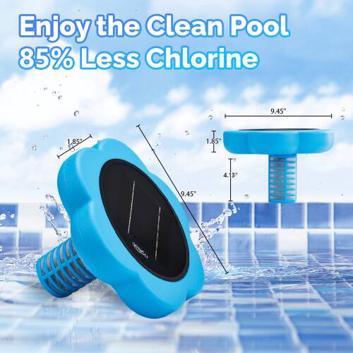 Enjoy the Clean Pool  
85% Less Chlorine  

9.45"  
1.85"  
1.85"  
4.13"  
4.3"  
9.45"  

NNCA