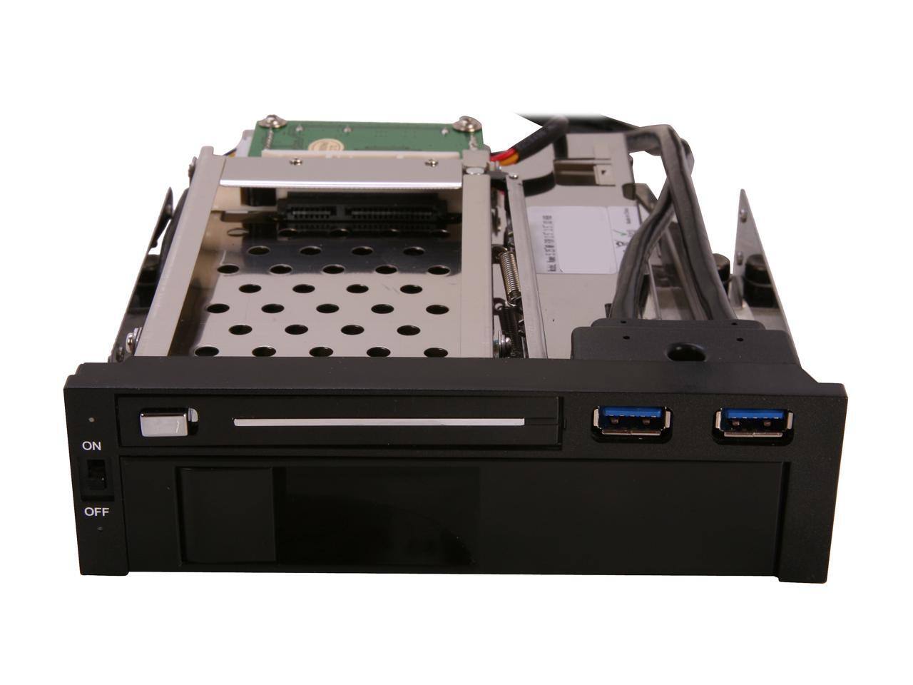 Alt View 1. Syba - 5.25" Dual Bay Mobile Rack for both 2.5" and 3.25" SATA HDD, Plus 2 USB 3.0 Ports.
