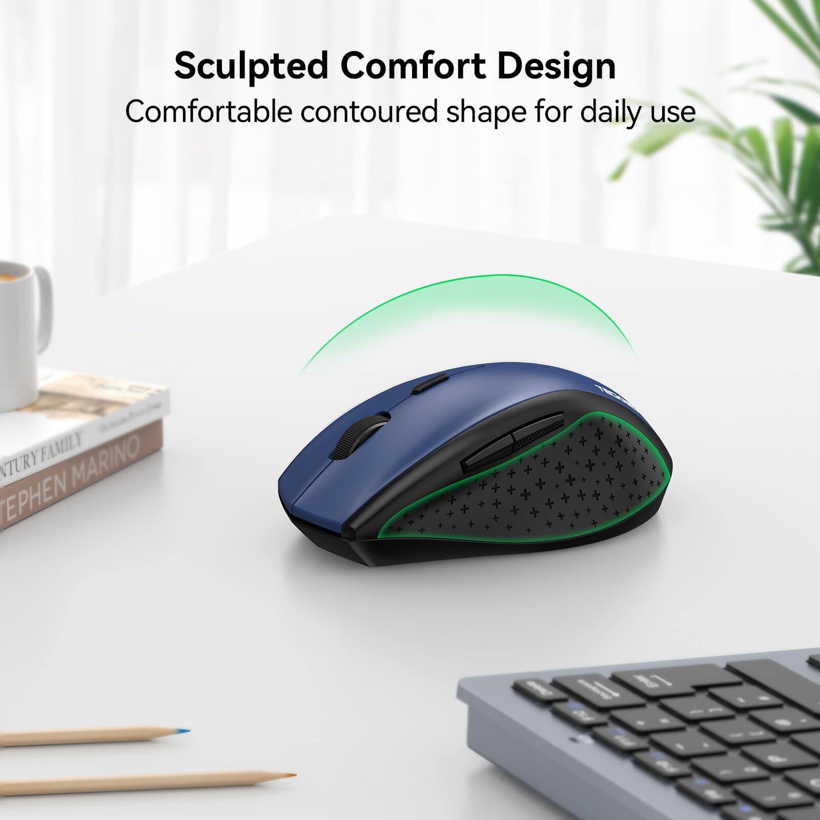 Sculpted Comfort Design  
Comfortable contoured shape for daily use