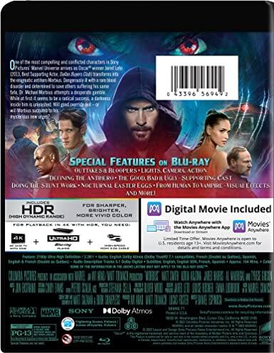 Alt View 1. Morbius   - 4K Blu-Ray.