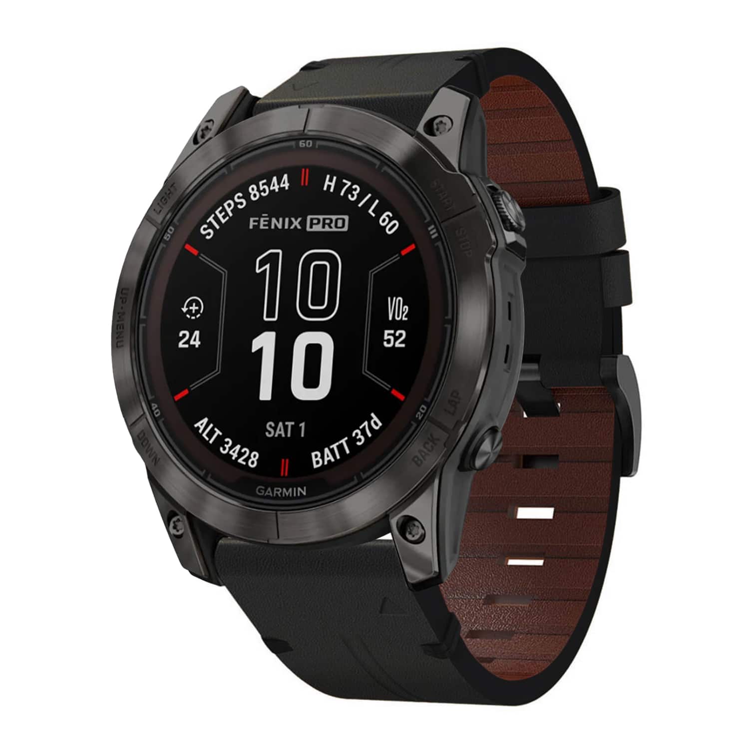 StrapsCo - Vintage Italian Leather Strap QuickFit 26 Watch Band For Garmin Fenix 7X & 7X Pro (Extra Long) - Onyx