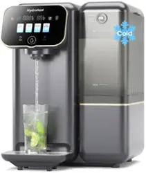 Hydrofast - C100 Countertop Reverse Osmosis Water Filter System, 6 Stage Filtration, Cold & Room Temp, 3:1 Pure to Drain, BPA Free - Gray - Front_Zoom